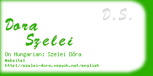 dora szelei business card